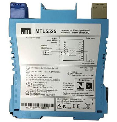 MTL5525	Solenoide posto Alam Driver do laço atual de barreira de segurança da MTL baixo